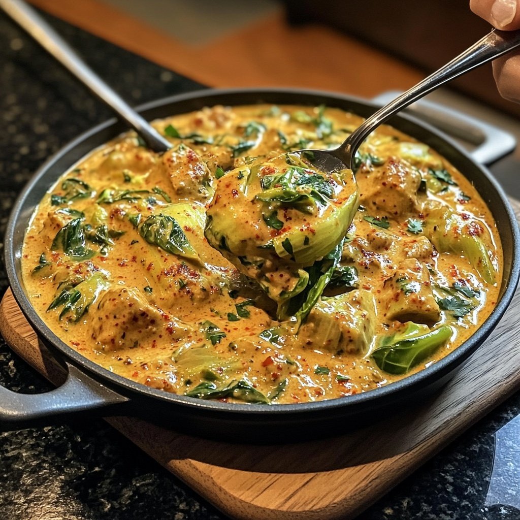 Vegetarisches Curry mit Chinakohl