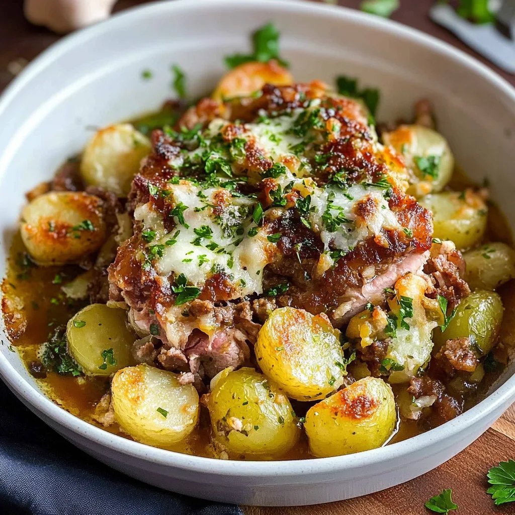 Rosenkohl Auflauf mit Kartoffel und Hackfleisch