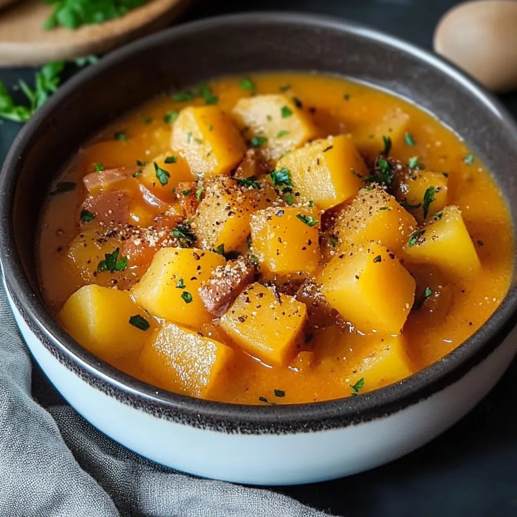 Kartoffelgulasch mit Würstchen