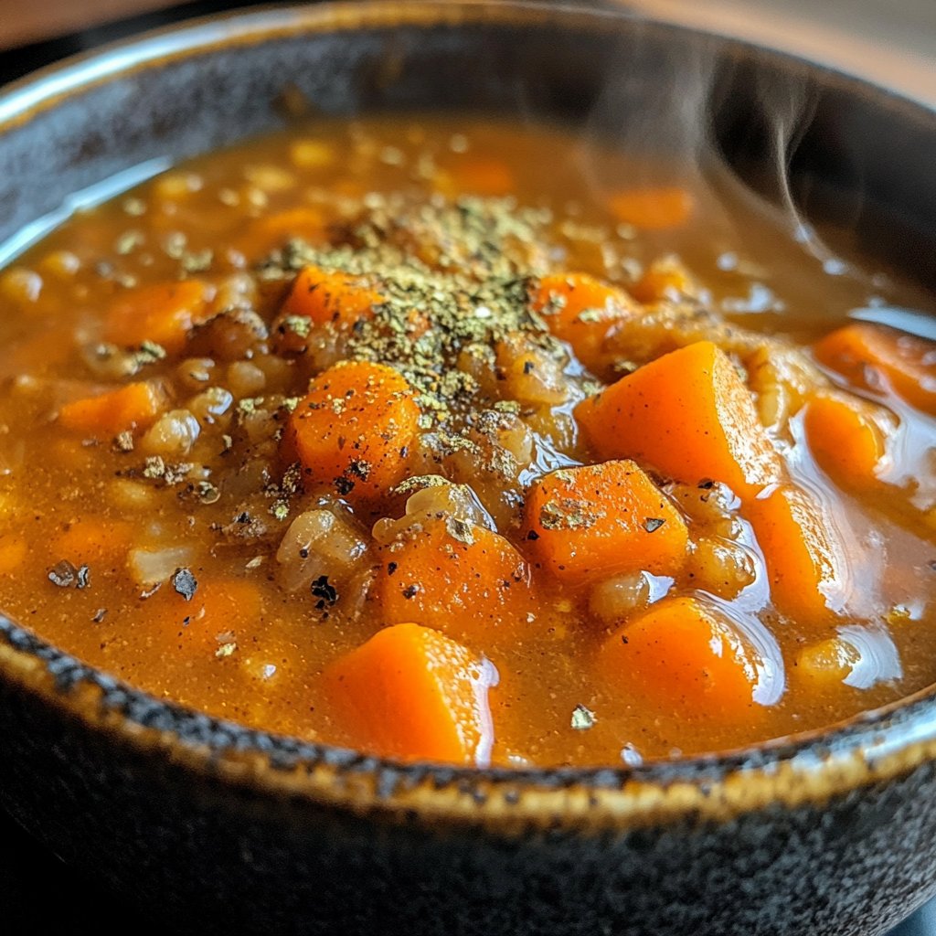 Linsensuppe mit Karotten